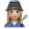 Woman Factory Worker- Medium-Light Skin Tone emoji on LG